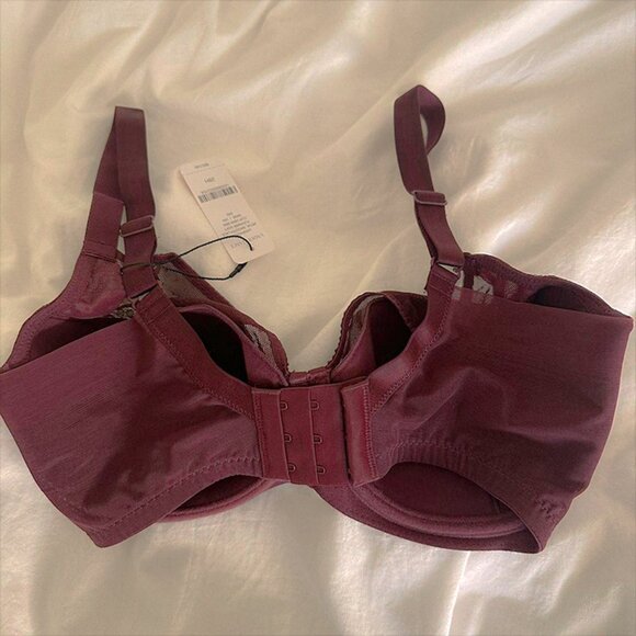 NWT Understance | Wine Lace Demi Bra | Size 28H US - Picture 2 of 4